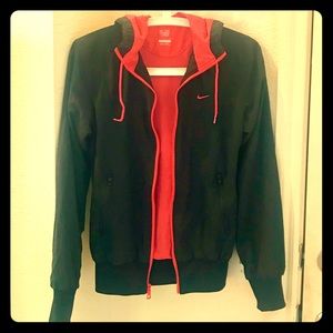Nike black/pink women’s athletic jacket size S.
